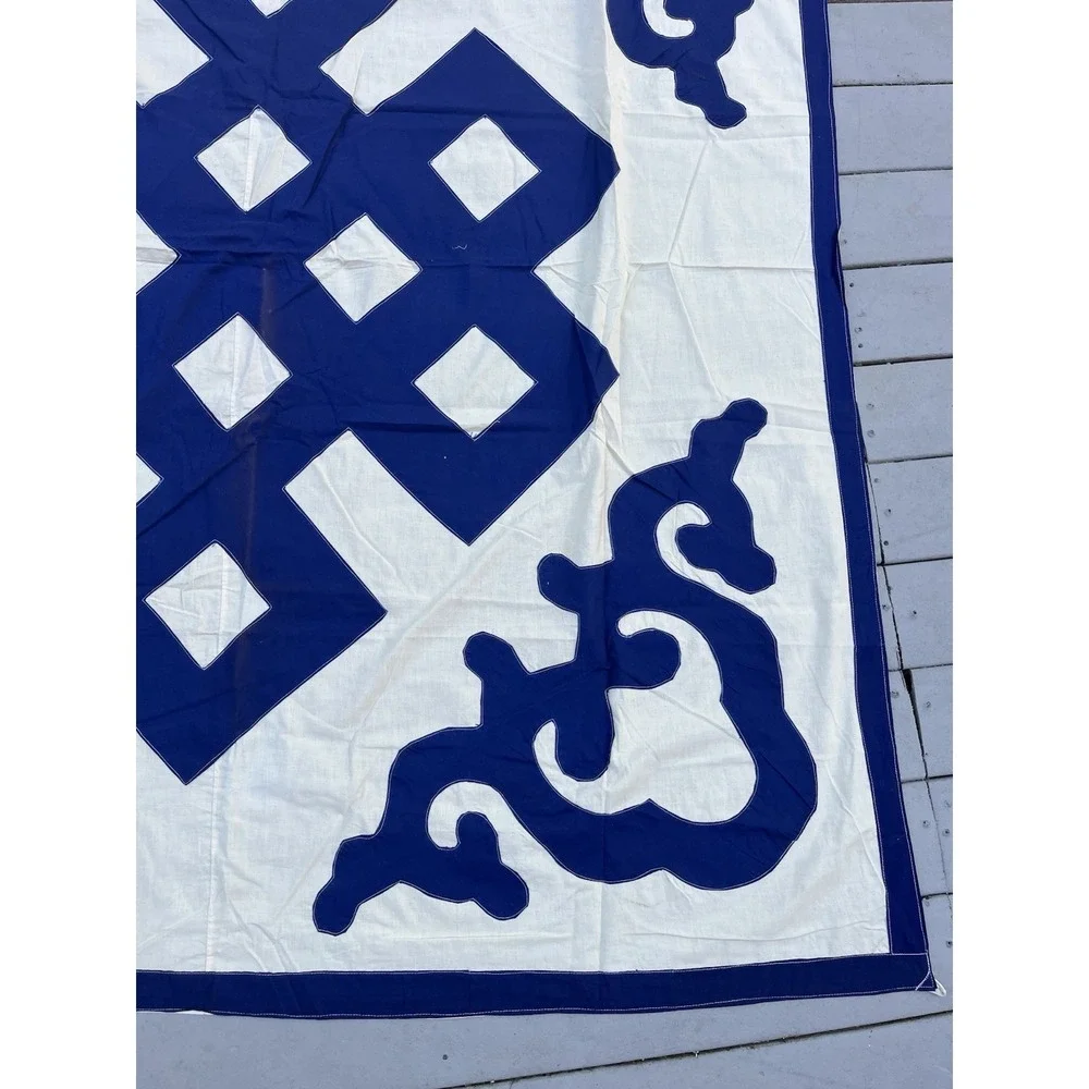 Vintage Quilt Tablecloth Wall Art Curtain Endless Knot Tibet Cotton Patchwork‎